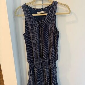 Ramy Brook Navy Patterned Sleeveless Summer Dress